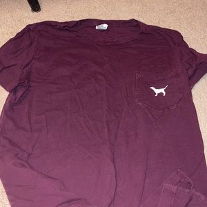 Burgendy t-shirt from pink, size large